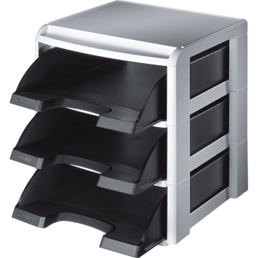 Briefablage-Set A4 3 Briefkörbe schwarz Briefablage-Set A4 3 Briefkörbe schwarz - Bild-Darstellung des Produktes 1