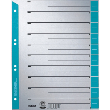 Trennblätter A4 Taben farbig hellblau 230g/qm VE=25 Stück Trennblätter A4 Taben farbig hellblau 230g/qm VE=25 Stück - Bild-Darstellung des Produktes 1