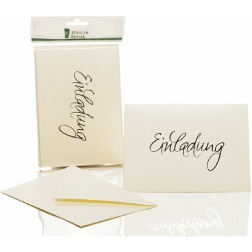 Einladung B6 hoch doppelt VE=5/5 candle light mit Prägung gold Einladung B6 hoch doppelt VE=5/5 candle light mit Prägung gold - Bild-Darstellung des Produktes 1