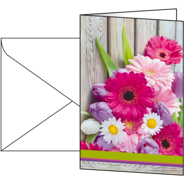 Faltkarte Colorful 115x170mm 220g/qm VE=10 Stück incl. Umschläge Faltkarte Colorful 115x170mm 220g/qm VE=10 Stück incl. Umschläge - Bild-Darstellung des Produktes 1