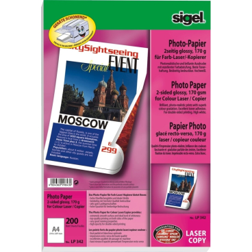Photo-Papier für Farb-Laser/-Kopierer A4 170g/qm 200 Blatt 2seitig glossy Photo-Papier für Farb-Laser/-Kopierer A4 170g/qm 200 Blatt 2seitig glossy - Bild-Darstellung des Produktes 1