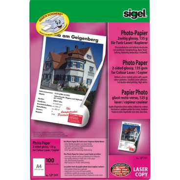 Photo-Papier für Farb-Laser/-Kopierer A4 135g/qm 100 Blatt 2seitig glossy Photo-Papier für Farb-Laser/-Kopierer A4 135g/qm 100 Blatt 2seitig glossy - Bild-Darstellung des Produktes 1