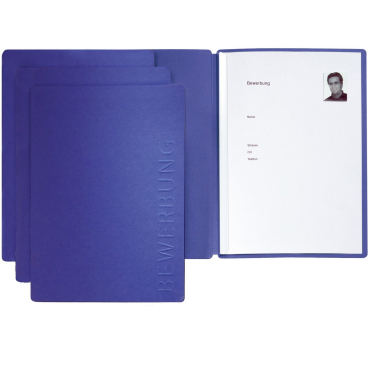 Bewerbungsmappe Solo 2-teilig blau Bewerbungsmappe Solo 2-teilig blau - Bild-Darstellung des Produktes 1