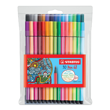 Premium-Filzstift Pen 68 Kunststoffetui VE=30 Farben Premium-Filzstift Pen 68 Kunststoffetui VE=30 Farben - Bild-Darstellung des Produktes 1