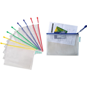 Reißverschlusstasche PVC sortiert (blau gelb rot grün) A4 330x240mm VE=8 Stück Reißverschlusstasche PVC sortiert (blau gelb rot grün) A4 330x240mm VE=8 Stück - Bild-Darstellung des Produktes 1