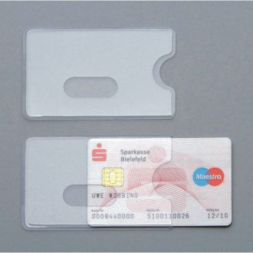 EC-Kartenhülle glasklar transparent VE=10 Stück EC-Kartenhülle glasklar transparent VE=10 Stück - Bild-Darstellung des Produktes 1