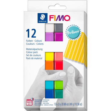 Modelliermasse Fimo soft -Brilliant Colours- sortiert 12x 25g Modelliermasse Fimo soft -Brilliant Colours- sortiert 12x 25g - Bild-Darstellung des Produktes 1