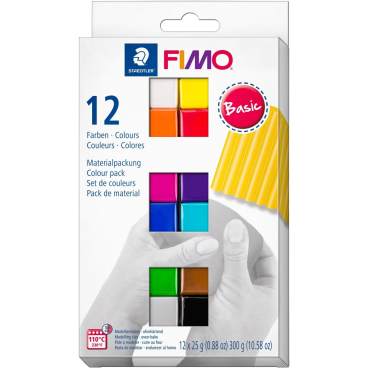 Modelliermasse Fimo soft -Basic Colours- farbig sortiert 12x 25g Modelliermasse Fimo soft -Basic Colours- farbig sortiert 12x 25g - Bild-Darstellung des Produktes 1
