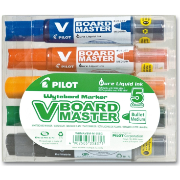 Boardmarker V-Boardmaster Begreen Set 5 Farben + Tafelwischer Boardmarker V-Boardmaster Begreen Set 5 Farben + Tafelwischer - Bild-Darstellung des Produktes 1