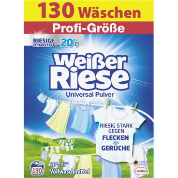 Weißer Riese Universal Pulver Vollwaschmittel 6,5 kg - Packung, für ca. 130 Waschladungen - Bild-Darstellung des Produktes 1