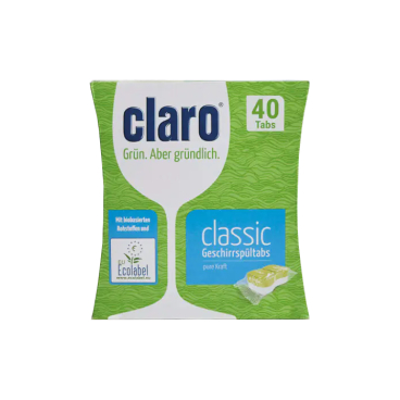 claro Öko Classic Tabs Spülmaschinentabs 1 Packung = 40 Tabs á 16g - Bild-Darstellung des Produktes 1