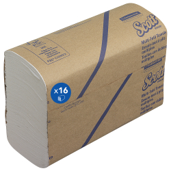 Scott Papierhandtücher Multifold 1804 – 16x 250 Blatt, Z-Faltung, Airflex-Technologie, Weiß