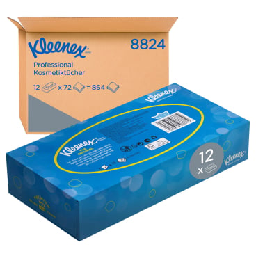 KLEENEX® Kosmetiktücher, 3-lagig, weiß 1 Box = 72 Tücher - Bild-Darstellung des Produktes 1