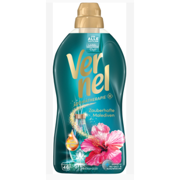 Vernel Aromatherapie Zauberhafte Malediven Weichspüler, 46 WL 1 Flasche = 1012 ml - Bild-Darstellung des Produktes 1