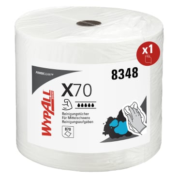 WYPALL®  X70 Wischtücher, Großrolle weiß 1 Rolle = 870 Tücher - Bild-Darstellung des Produktes 1
