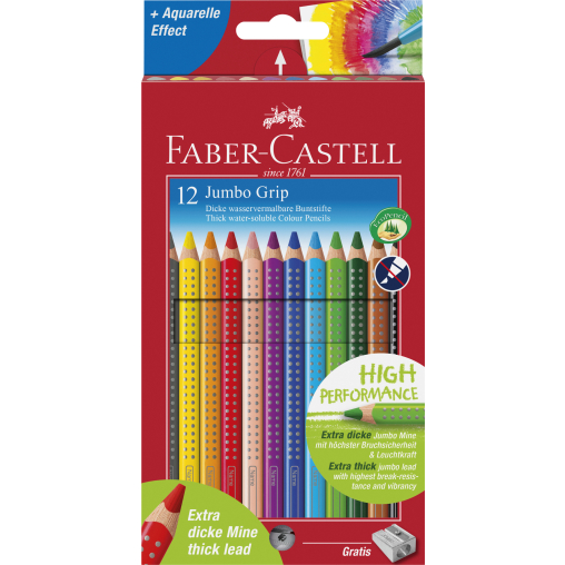Faber-Castell Jumbo Grip Buntstifte, farbig sortiert