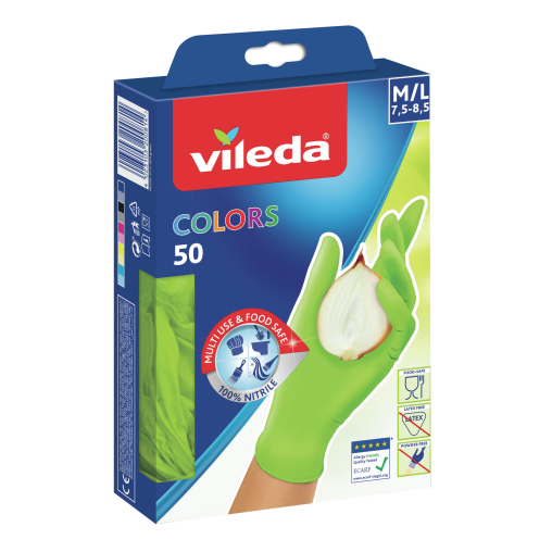 Vileda Colors Nitril Einmalhandschuhe 50