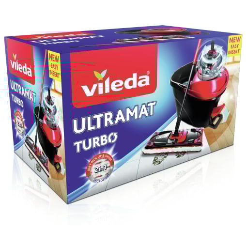Vileda UltraMat Turbo Bodenwischer Komplett-Set, 5-teilig