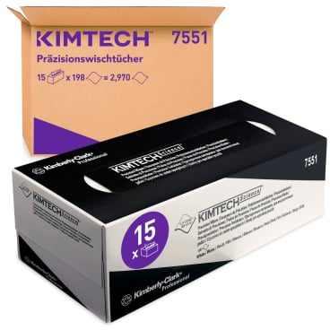 KIMTECH SCIENCE* Präzisionstücher, weiß 1 Karton = 15 Boxen á 196 Tücher - Bild-Darstellung des Produktes 1