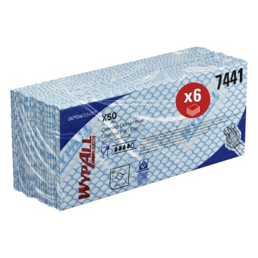 WYPALL* X50 Wischtücher - Interfold 1 Karton = 6 Packungen à 50 Stück - Bild-Darstellung des Produktes 1