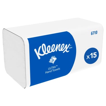 Kleenex®  Ultra™ Handtuchpapier, 3-lagig, 31,5 x 21,5 cm 1 Karton = 15 Packungen à  96 Tücher = 1440 Tücher - Bild-Darstellung des Produktes 1