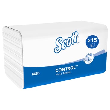 Kimberly-Clark Papierhandtücher SCOTT Control, 31,8 x 20 cm 1 Karton = 15 Päckchen à 224 Tücher  - Bild-Darstellung des Produktes 1