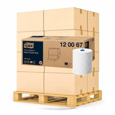 Tork Matic® Handtuchrollen, H1-kompatibel, 2-lagig, weiß 1 Palette = 28 Kartons à 6 Rollen - Bild-Darstellung des Produktes 1