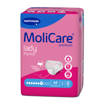 MoliCare® Premium Lady Pants Inkontinenzhosen, 7 Tropfen  1 Beutel = 8 Stück - Bild-Darstellung des Produktes 1