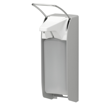 ingo-man® plus IMP Seifen-/Desinfektionsmittelspender Kurzer Bedienhebel, Aluminium, silber eloxiert, T A/24 - Bild-Darstellung des Produktes 1