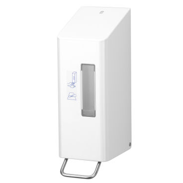 SanTRAL® TSU 5 Spender, für Toiletten-Desinfektion Edelstahl, weiß pulverbeschichtet, P/D - Bild-Darstellung des Produktes 1
