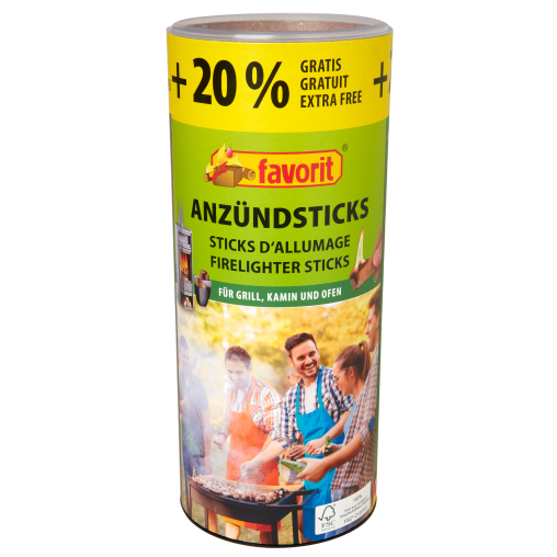 Favorit Anzündsticks, 20% mehr Inhalt