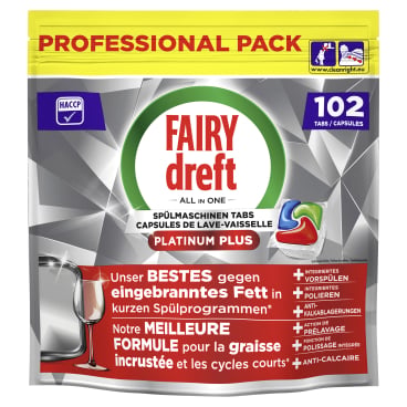 Fairy Professional Platinum Plus Spülmaschinentabs 1 Beutel = 102 Stück - Bild-Darstellung des Produktes 1
