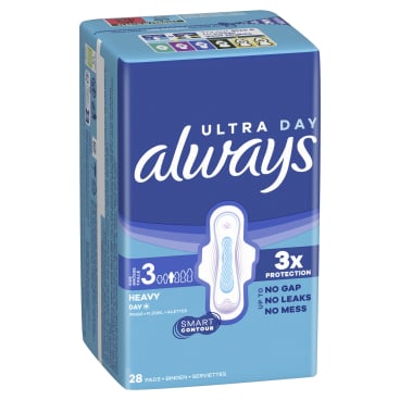 Always Ultra Long Plus Damenbinden, Größe 3 1 Karton = 3 Packungen à 28 Stück - Bild-Darstellung des Produktes 1