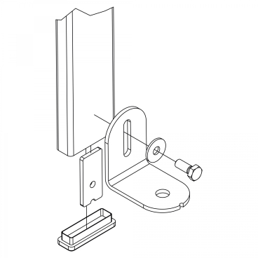 Hailo universal Fußhalter für Schachtleitern aus Edelstahl 1.4571 1 Stück - Bild-Darstellung des Produktes 1