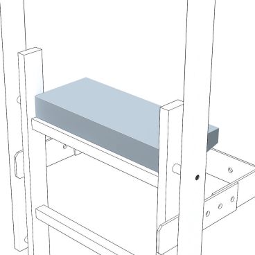 Zarges Ausstiegstritt Stahl verzinkt 520mm Breite, 200mm Tiefe 1 Stück - Bild-Darstellung des Produktes 1
