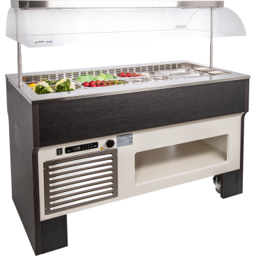 KBS Salatbar,Frühstück-Dessertbuffet Proxima 3 M B 1122 mm x T 750 mm x H 1528 mm - Bild-Darstellung des Produktes 1