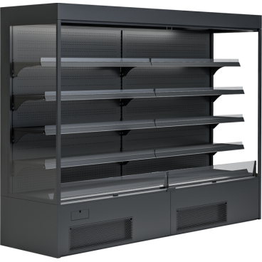 KBS Wandkühlregal Variant 257 Black Line mit Nachtrollo B 2570 mm x T 720 mm x H 2000 mm - Bild-Darstellung des Produktes 1