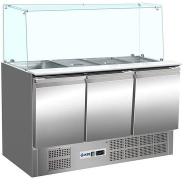 KBS Saladette gerader Glasaufbau KBS 904 B 1365 mm x T 700 mm x H 1345 mm - Bild-Darstellung des Produktes 1