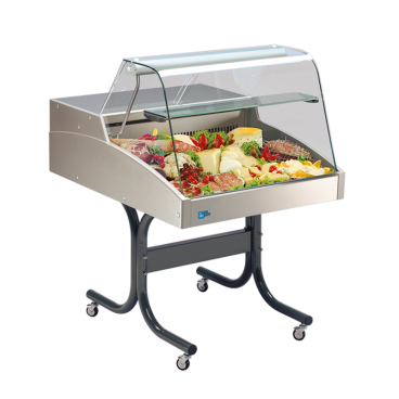 KBS Mehrzweckvitrine Super 1250 C mit gebogenem Glasaufbau B 1256 mm x T 939 mm x H 530 mm - Bild-Darstellung des Produktes 1