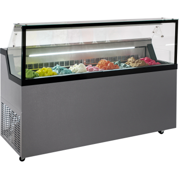 KBS Speiseeis-Verkaufsvitrine Mirabello 9 B 1655 mm x T 677 mm x H 1190 mm - Bild-Darstellung des Produktes 1