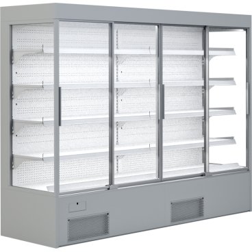 KBS Wandkühlregal Variant 257 mit Glasschiebetüren B 2570 mm x T 720 mm x H 2000 mm - Bild-Darstellung des Produktes 1