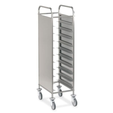 KBS Abräumwagen 520 für 10 Tabletts oder GN Tabletts mit Seitenwand B 520 mm x T 620 mm x H 1750 mm - Bild-Darstellung des Produktes 1