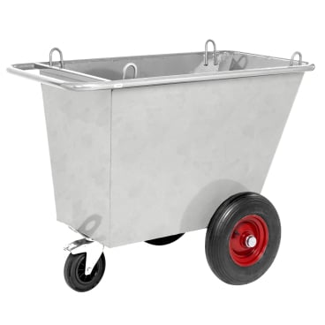 Kongamek Abfallwagen verzinkt mit 3 Rädern Ø400mm pannensichere Bereifung 1310x720x1000mm 400l Volumen 1 Stück - Bild-Darstellung des Produktes 1