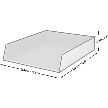 Ablagekorb für A4 (stapelbar) Stone Ablagekorb für A4 (stapelbar) Stone - Bild-Darstellung des Produktes 1
