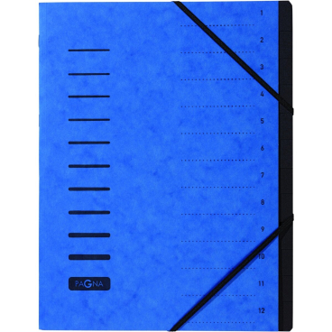 Ordnungsmappe 12 Fächer blau Ordnungsmappe 12 Fächer blau - Bild-Darstellung des Produktes 1