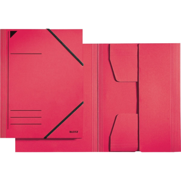 Eckspannermappe A4 mit 3 Klappen für ca. 250 Blatt rot Eckspannermappe A4 mit 3 Klappen für ca. 250 Blatt rot - Bild-Darstellung des Produktes 1