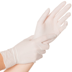 Franz Mensch GmbH Hygonorm® Safe Fit, Nitrilhandschuhe, weiß, Einweghandschuh aus besonders leichtem und weichem Nitril, 1 Packung = 100 Stück, Größe XL 261002