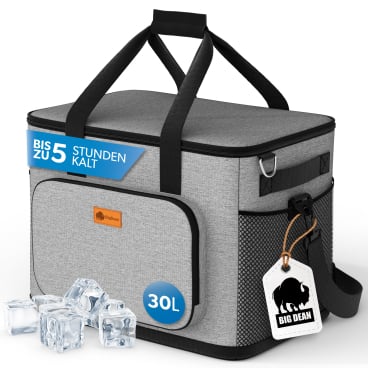 BigDean 30L Kühltasche groß Isolierte Kühlbox faltbar auslaufsicher & wasserdicht Kühltasche Isoliert Groß - Bild-Darstellung des Produktes 1