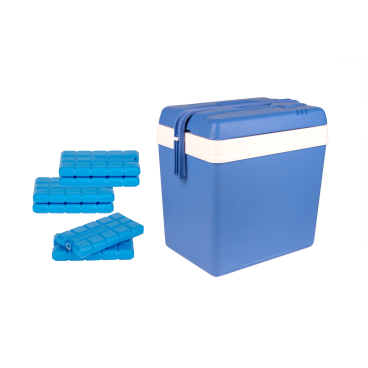 BigDean Kühlbox 24 Liter blau/weiß inkl. 6 Kühlakkus Kühlbox Mit Akku - Bild-Darstellung des Produktes 1