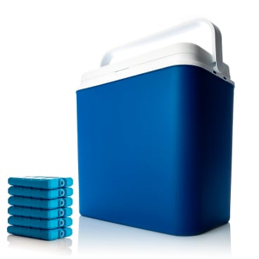 Kühlbox 24 Liter blau/weiß inkl. 6 Kühlakkus Kühlbox Mit Akku - Bild-Darstellung des Produktes 1